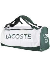 NWT LACOSTE "L20" TENNIS / SPORTS DUFFEL BAG WHITE/GREEN 40L20BAG20