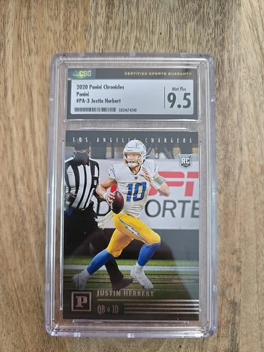 2020 Panini Chronicles - Panini  #PA-3 Justin Herbert RC CGC 9.5 Mint