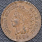 1906 HIGH END AU  Indian Head Cent