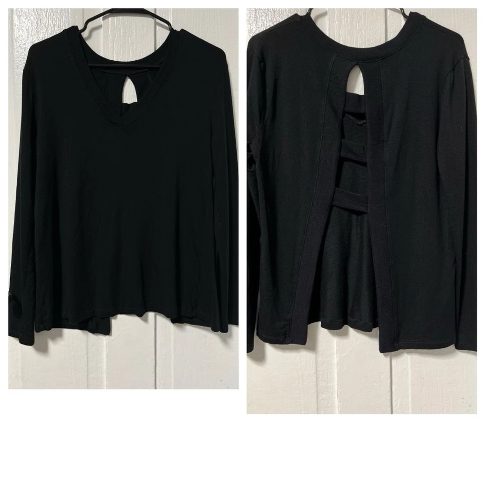 beyond-yoga modal open back swing long sleeve shirt