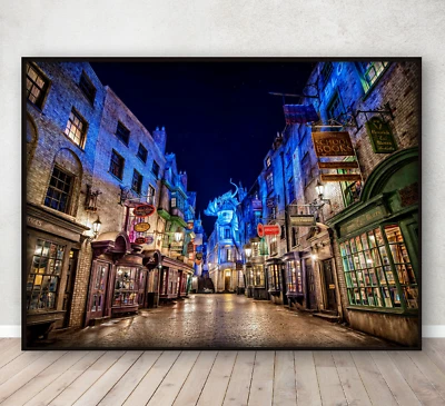 Diagon Alley Print Harry Potter Wizarding World Wall Art Poster Picture Gift