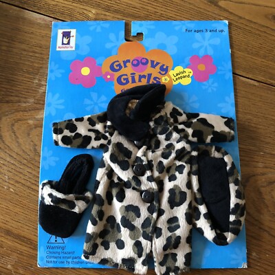 NEU Groovy Girls Groovy Gear üppiges Leoparden-Outfit Manhattan Spielzeug 2000 im Ruhestand