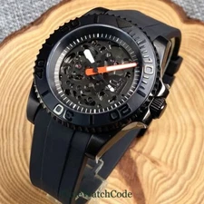Tandorio Skeleton Automatic Watch for Men NH72 Movement 10ATM Waterproof 40mm