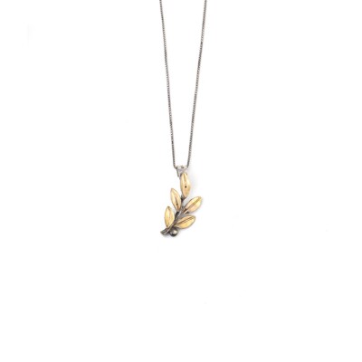 Olive Leaf Necklace in 14k Gold and Silver, Olive Branch Necklace, Greek Jewelry