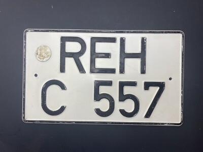 Vintage European License Plate, REH C 557, MULTIPLE ITEMS SHIP $1 EACH!