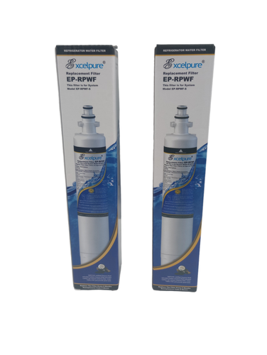 Excelpure EP-RPWF/EP-RPWF-S 300 Gallon Refrigerator Water Filter - 2 Pack