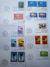 UNITED NATIONS Stamps LOT OF 10 First Day of Issue 1960 -1961 POSTAGE