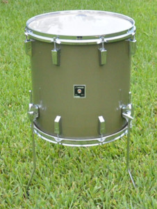 1970's SONOR 16" PHONIC FLOOR TOM in METALLIC PEWTER for YOUR DRUM SET! LOT J353