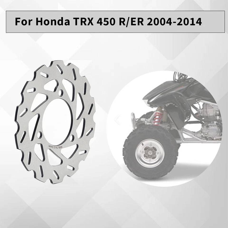 2004-2013 for Honda TRX450R TRX 450ER Sportrax 450 Front Rear Brake Disc Rotors - Image 2 of 4