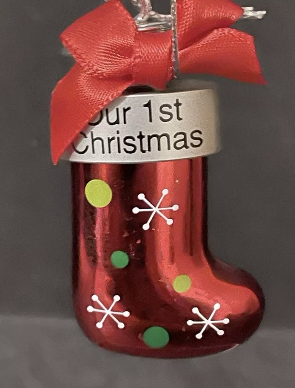 Our First Christmas Stocking Christmas Ornament 