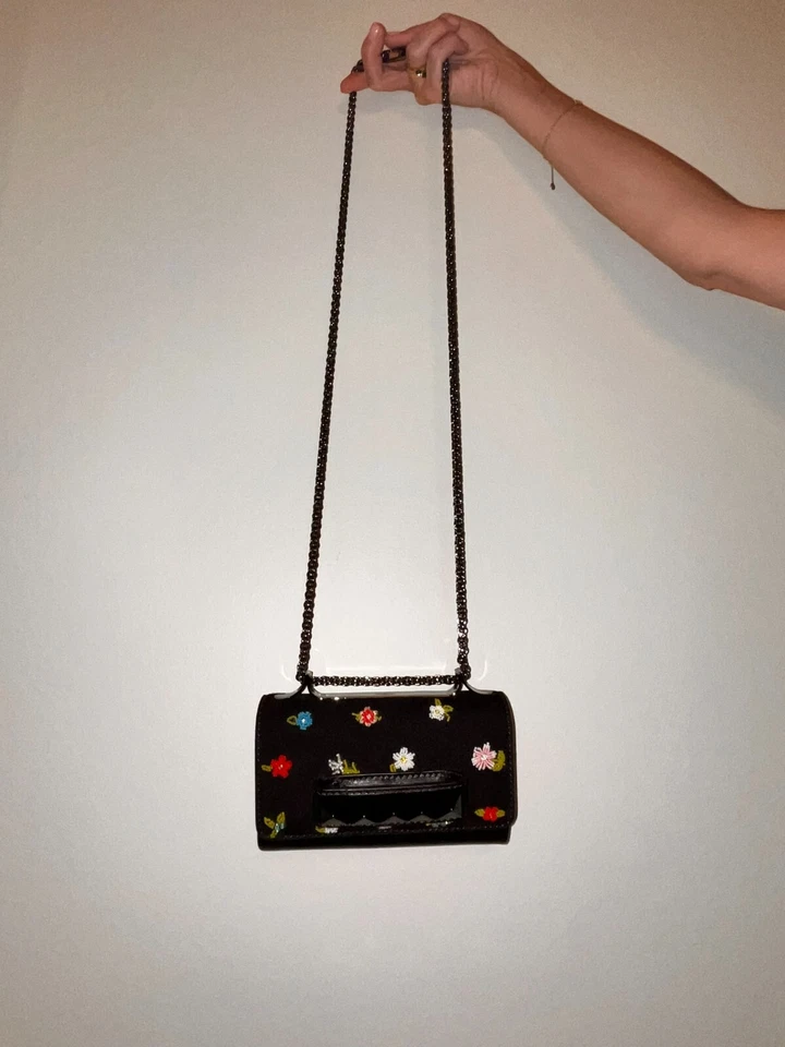 Valentino Rockstud Va Va Voom Black Beaded Clutch Purse - Image 4 of 4