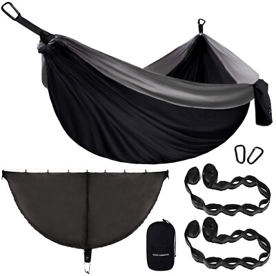Double Person Hammock with Tree Straps and Bug Net for Outdoor Camping Hammock