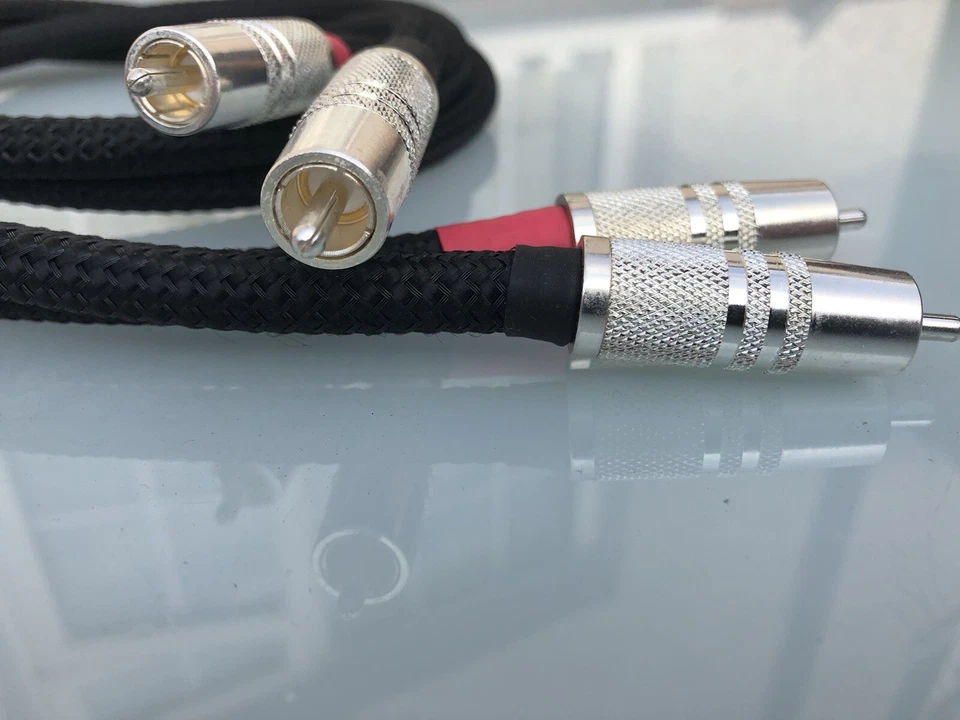 1M Stereo 5N OFC copper interconnect audio cables - Image 2 of 4