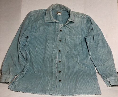 Blue Corduroy Button Shirt Shacket | eBay