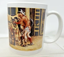 Vintage Leanin Tree Western Gift Mug 1997 Cowboy with no Pants w/Box