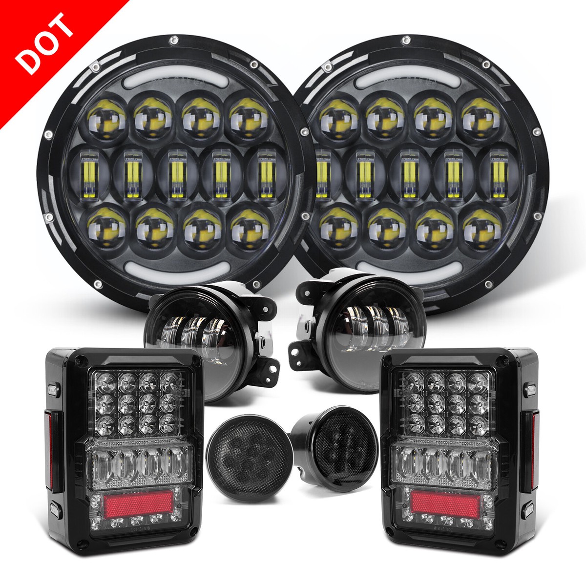 Jeep Wrangler JL LED Halo Lights Bundle