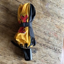 Vintage Disney Mickey Mouse Umbrella - Yellow  Black - Nice  