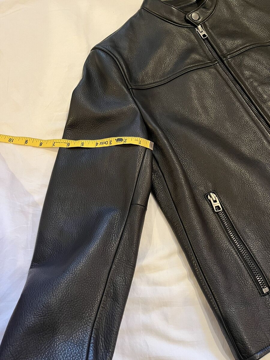 NWOT Coach Authentic Men's Leather Racer Jacket Black Size S NWOT Coach Authentic Men's Leather Racer Jacket Black Size S