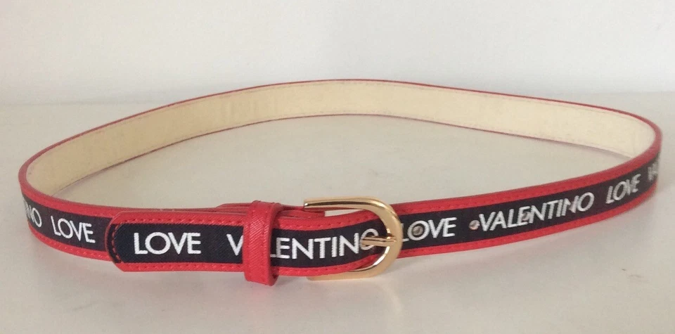 VALENTINO - LOVE - BLACK & RED logo Belt SIZE - LARGE NWT. AUTHENTIC. - image 3 of 4