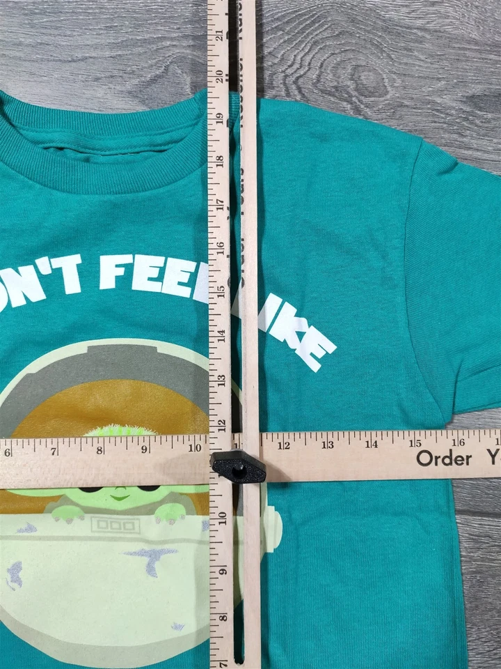 Star Wars Shirt Boys Medium 8 Baby Yoda Green Short Sleeve T-Shirt Tee Cute - Image 4 of 4