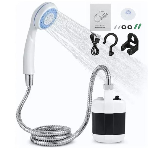 Portable Camping Shower Electric Shower Pump for Garden Outdoor USB Rechargeable eBay
