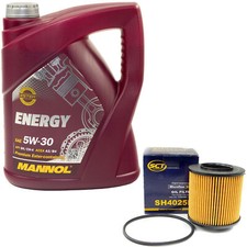 Motoröl Set 5W-30 5 Liter + Ölfilter SH 4025 P für Audi Seat Skoda VW Polo 1.4 