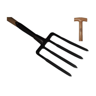 Dewit Garden Fork 2.0''Hx7.25''Wx48''D Long Handle Wood W/ Steel Four Prong 4.5-Lb