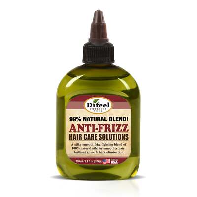 Difeel 99% Natural Hair Care Solutions Anti-frizz Hair Oil 7.1 oz. (PACK OF 4)