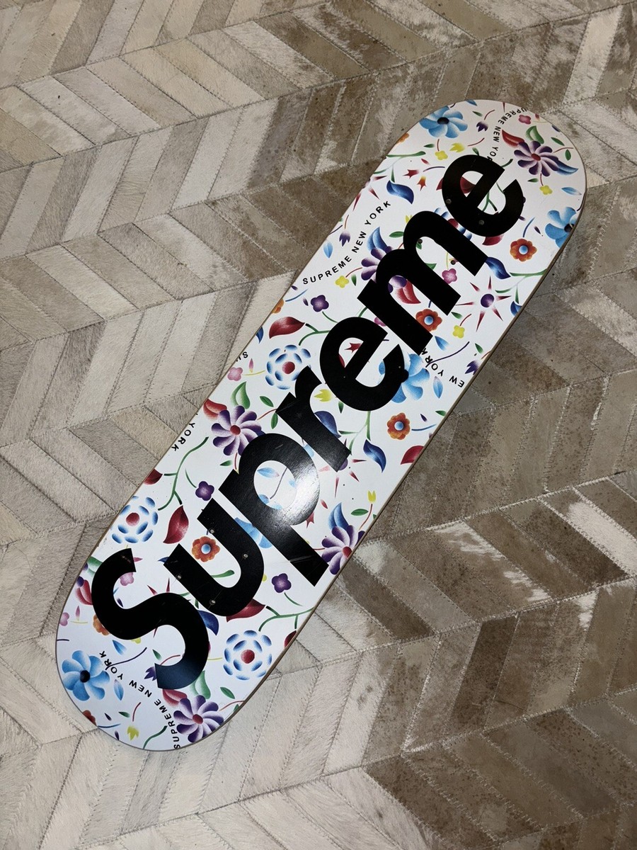 Supreme Airbrushed Floral Skateboard 白