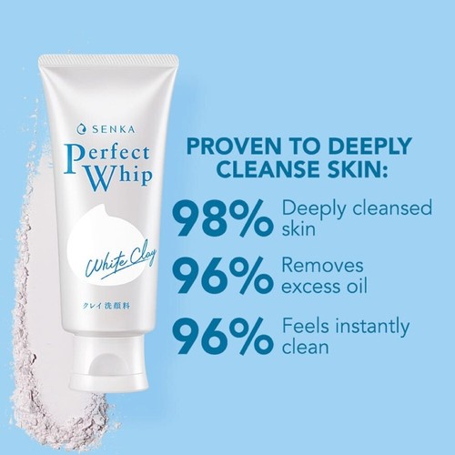 3x120g Shiseido Senka Perfect White Clay Face Wash Cleanser Foam Cleansing Face - Picture 4 of 8