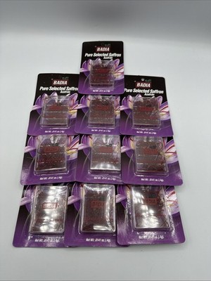 Badia Pure Selected Saffron - Azafran, 0.0141 Oz (.4 g) Exp 12/27 10 PACK (4 g)