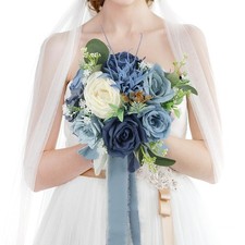 Bridal Bouquets for Wedding - Artificial Flower Bouquets for Bride Pre-Made R...