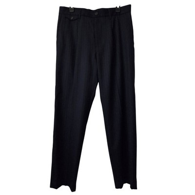 J. Crew Classic Pleated Creased Wool Trouser Pinstripe Mens 33x32 Navy NWT CP104