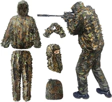 Ghillie Suit, Geely Suit Full Face Mask S（Fit tall3.9-4.9FT） 