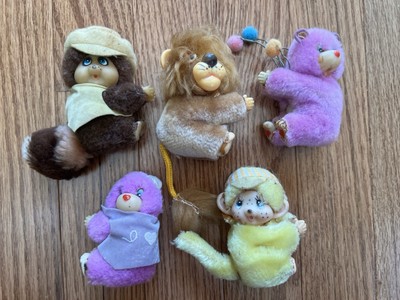 Vintage Monchichi Monkey 3'' Clip-On Hugger Pencil Topper Lot of 5 Bear Lion