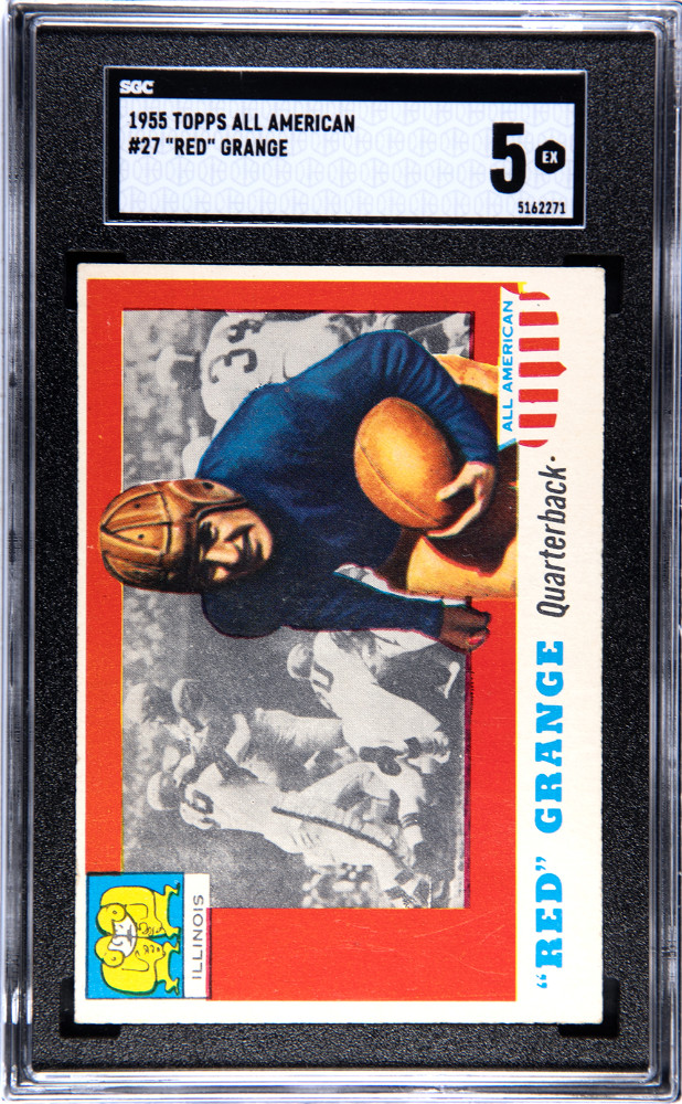 1955 Topps All American #27 Red Grange Illinois SGC 5