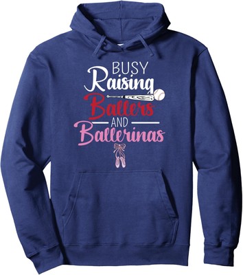 Busy Raising Ballers And Ballerinas Supporter Mom Unisex Hooded Sweatshirt