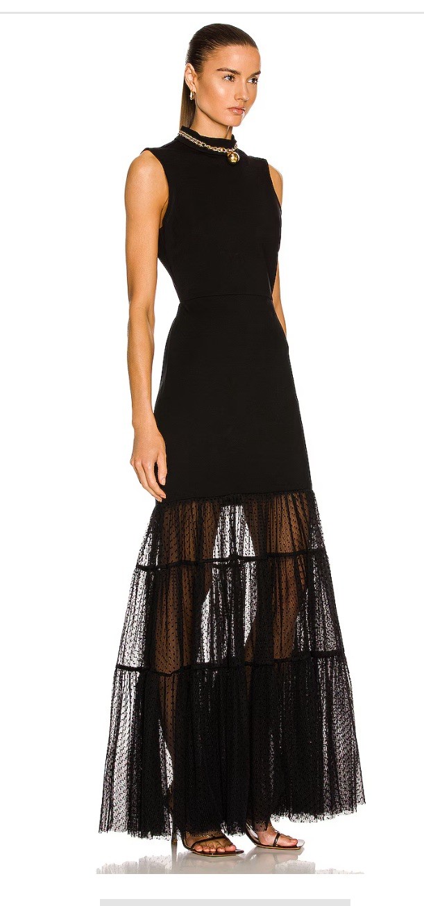 Vestido Staud Narciso Negro XL