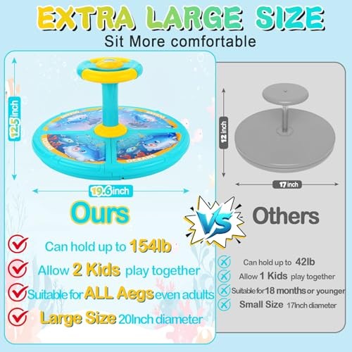 Sit and Spin for Toy Toddlers, 360°Spinning Seat for Boys Girls 3 4 5 6 Years - Picture 4 of 7