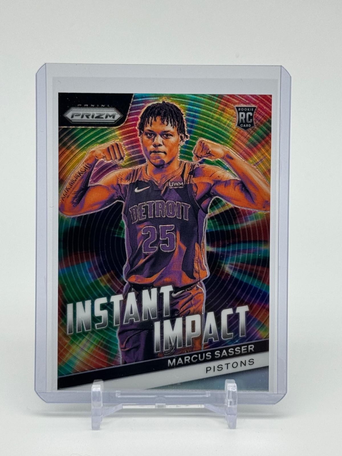 2023-24 Panini Prizm Instant Impact Marcus Sasser Rookie Card 22 Detroit Pistons