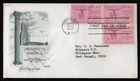 #1089 3c Architects of America, Artmaster-To India FDC **ANY 5=FREE SHIPPING**