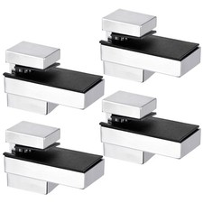 Glass shelf bracket, solid glass clamp zinc alloy adjustable for 3-15mm 4pcs