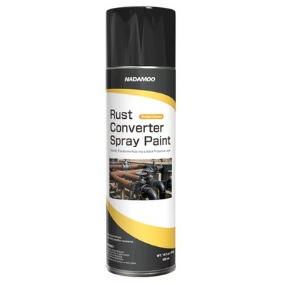 Rust Coverter Spray Paint, Black, 1 Can