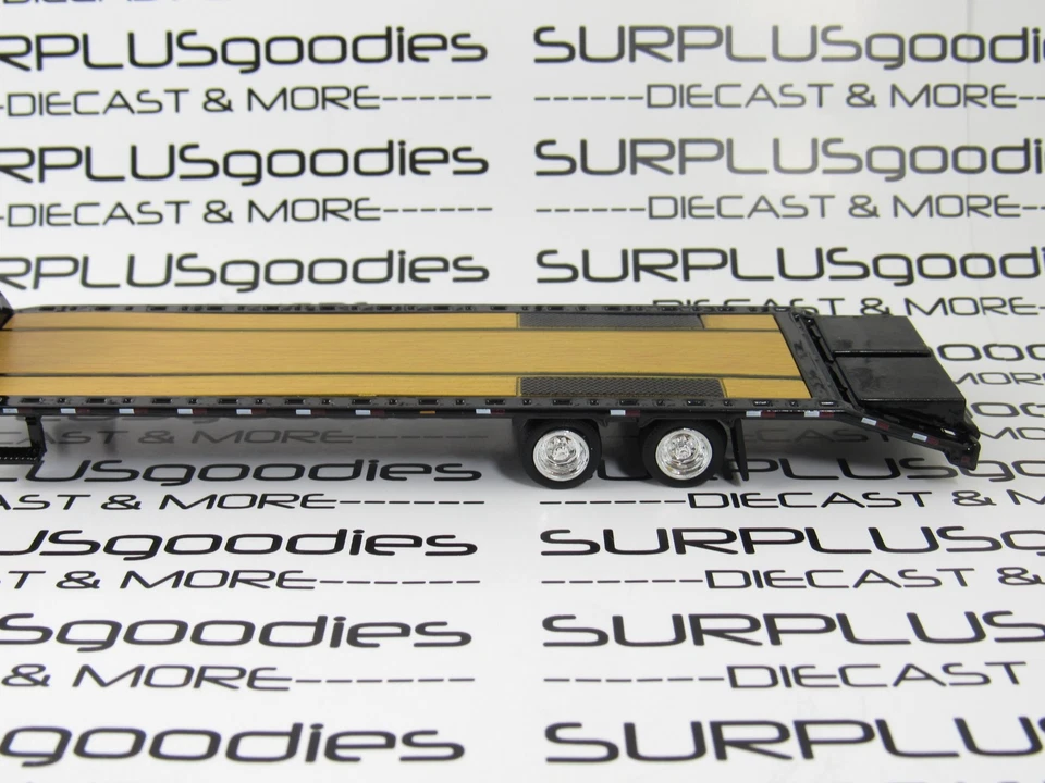 Greenlight Black 2022 GMC SIERRA 3500 DENALI Dually Pickup w/Gooseneck Trailer - Image 4 of 4