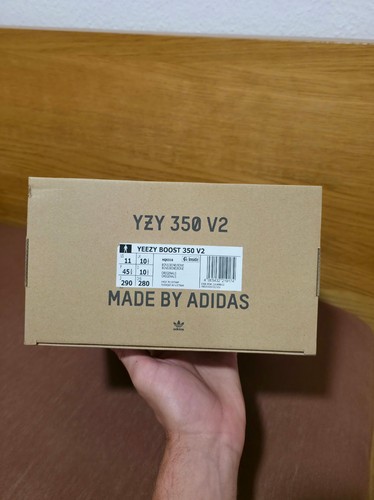 Adidas Yeezy Boost 350 V2 HQ6316 taglia 45 1/3 Bone US 11 bianco sneaker - Foto 3 di 10