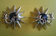 Candle Holder Wall Sconces MCM Spartus Atomic Starburst Sunburst 12"