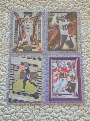 Drake Maye Lot! Topps Finest,Absolute Silver, Donruss Purple&Select Turbocharged
