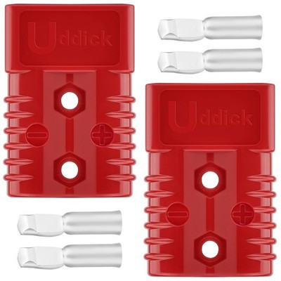 2 PCS 175A 1/0-4 Gauge Red Battery Cable Quick Connect Disconnect Plug Kit