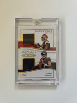 CJ Stroud Deshaun Watson - 2023 Panini Immaculate - Past and Present 8/99 #PPM-9