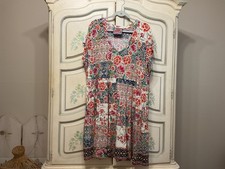 Johnny Was Boho Aztec Floral Tiered Hem Bamboo Knit Dress XXL EUC Lovely!